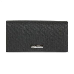 Longchamp Roseau Continental Leather Wallet